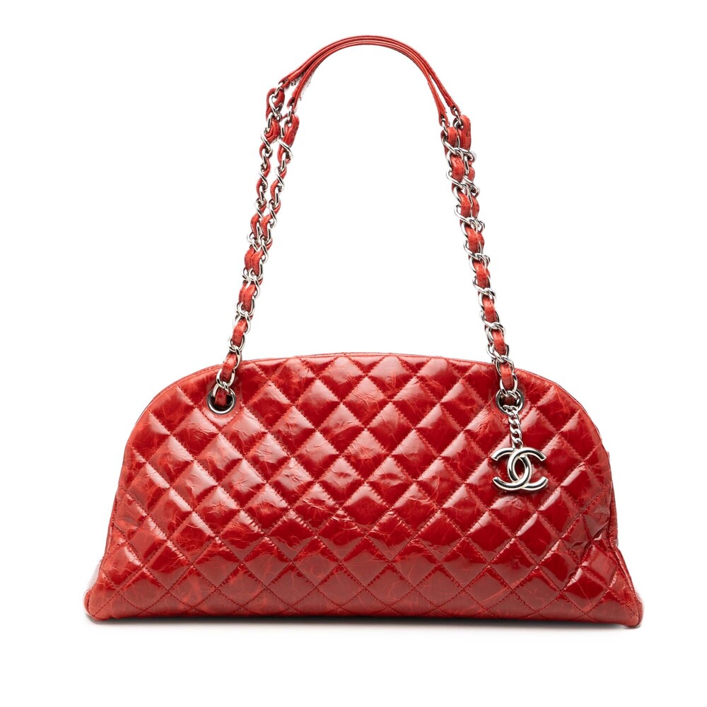 Pre-Loved Chanel Large Glazed Calfskin Mademoiselle Bowling Bag